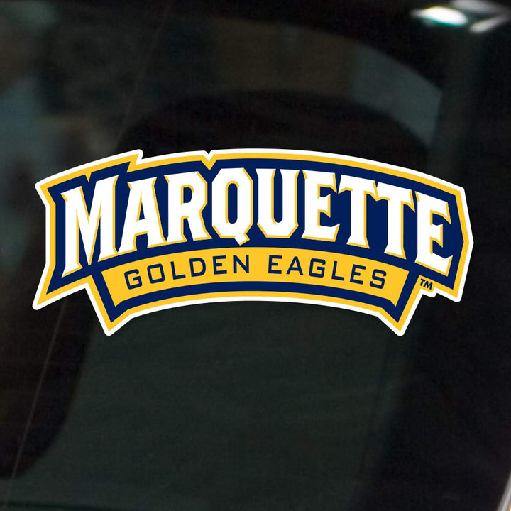 Marquette University Wordmark Logo Car Decal - Nudge Printing