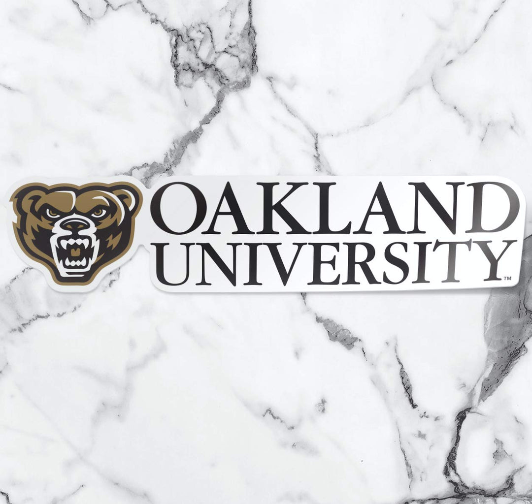 Oakland University Wordmark Logo Car Decal - Nudge Printing