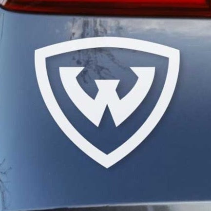 Wayne State University White Block W Logo Car Decal - Nudge Printing