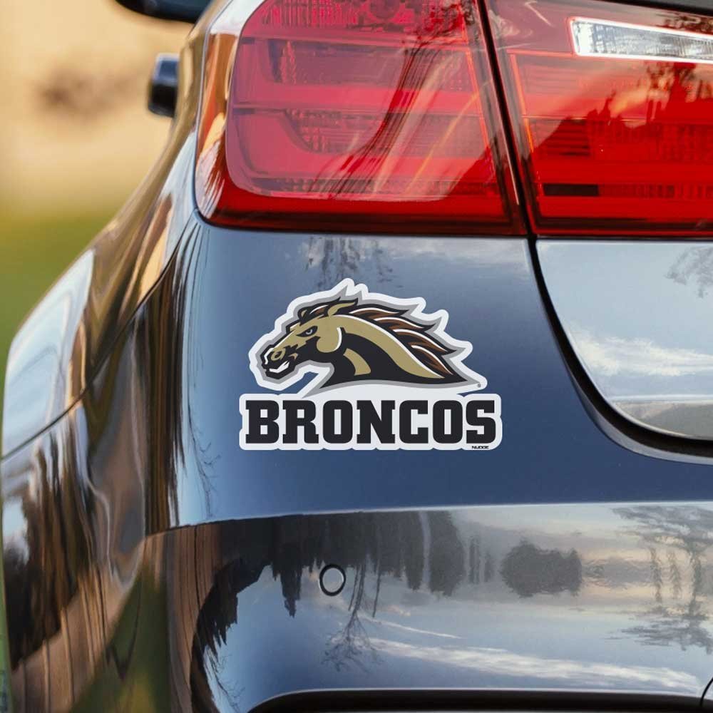 Western Michigan University Combo Bronco & Wordmark Logo Car Decal - Nudge Printing