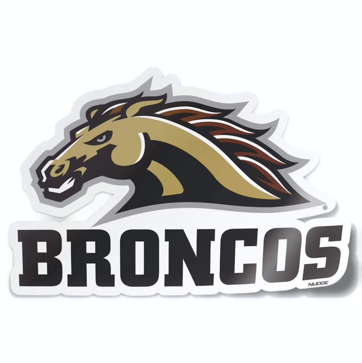 Western Michigan University Combo Bronco & Wordmark Logo Car Decal - Nudge Printing