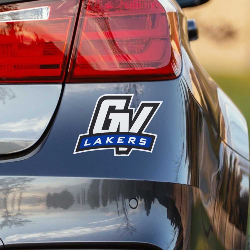 Grand Valley State University GV with Ribbon Logo Car Decal - Nudge Printing