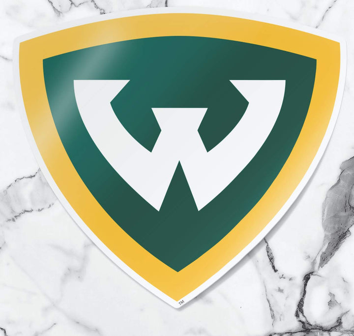 Wayne State University Full Color Block W Logo Car Decal - Nudge Printing