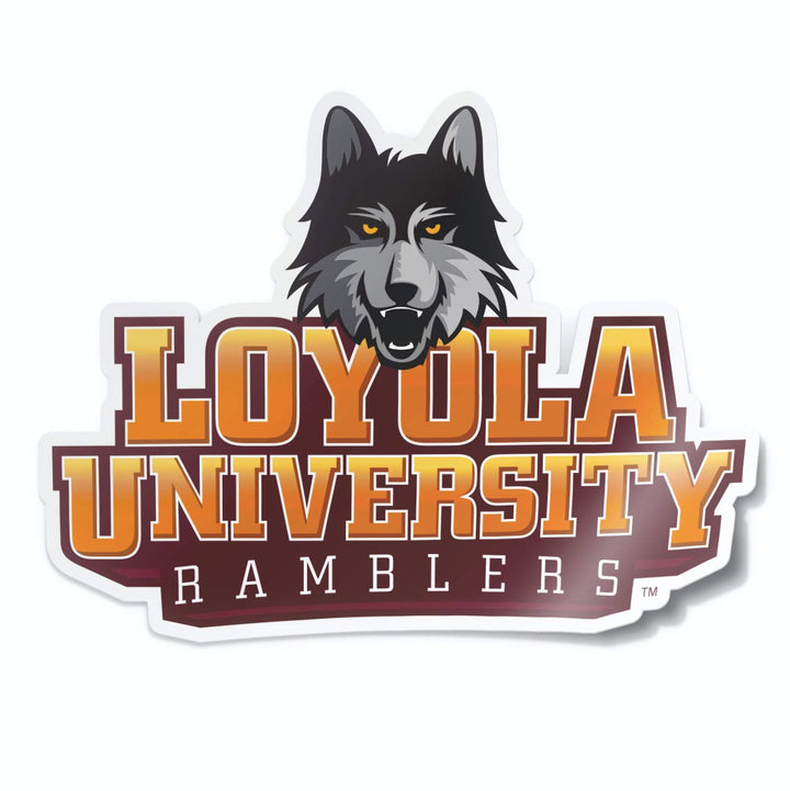Loyola University Ramblers Primary Logo Car Decal - Nudge Printing