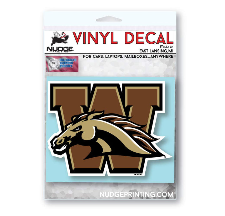 Western Michigan University Block W Car Decal - Nudge Printing