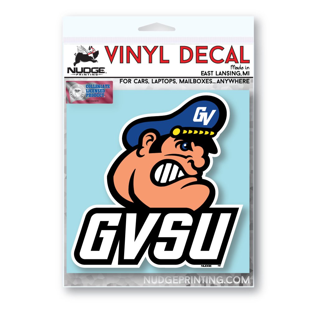 Grand Valley State University Laker Head Car Decal - Nudge Printing