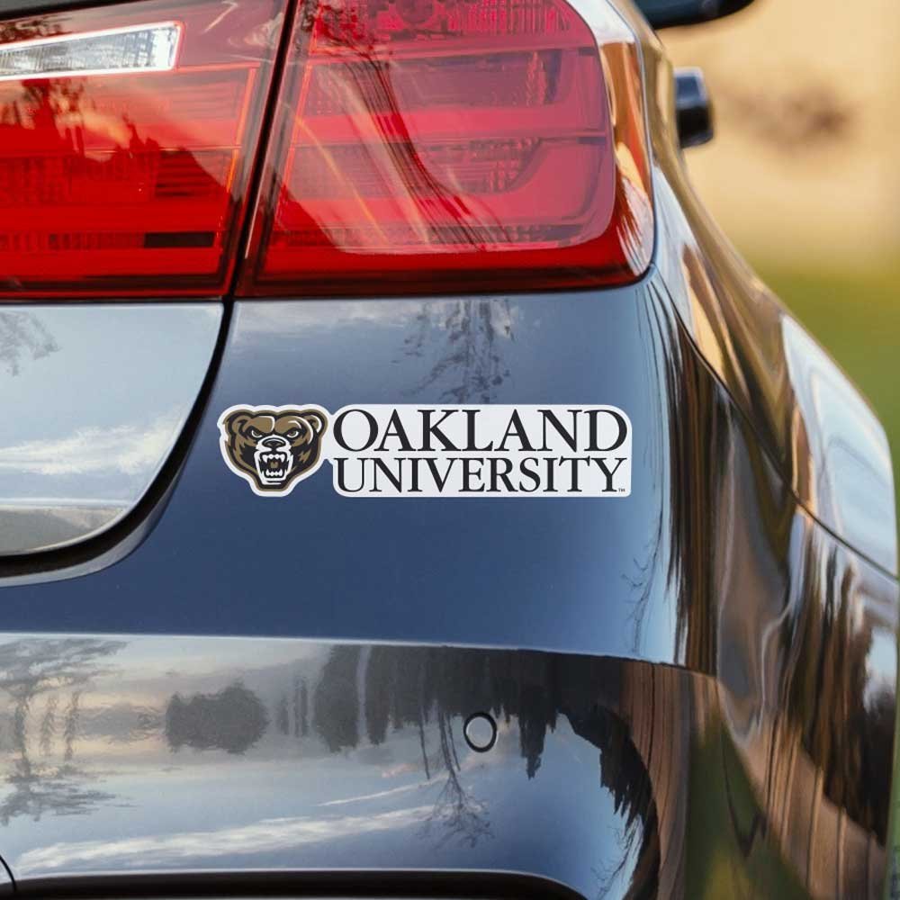 Oakland University Wordmark Logo Car Decal - Nudge Printing