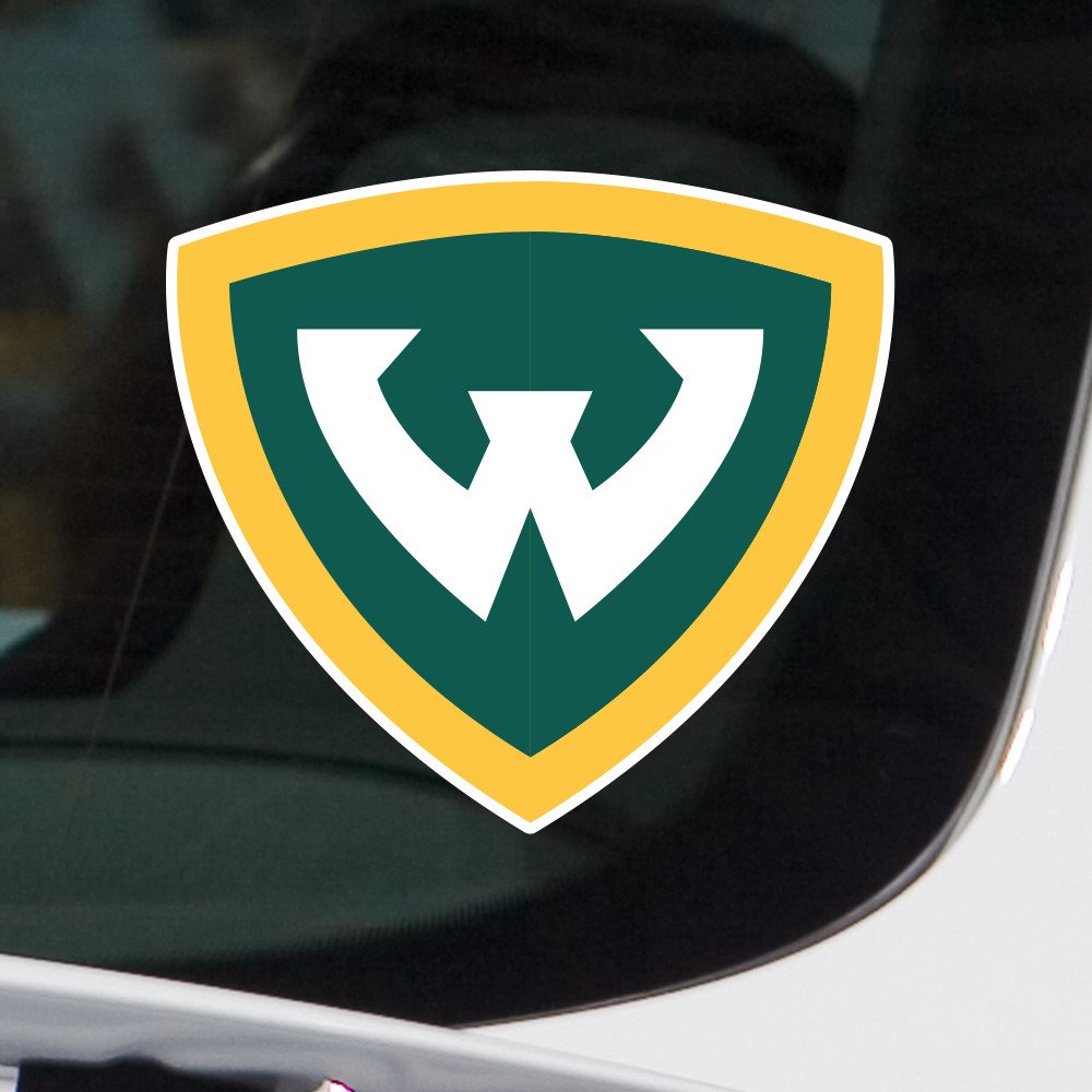 Wayne State University Full Color Block W Logo Car Decal - Nudge Printing