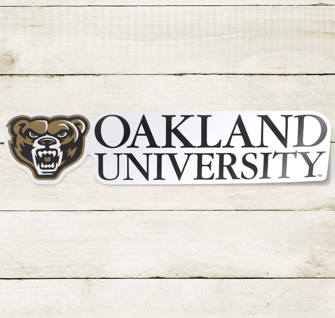 Oakland University Wordmark Logo Car Decal - Nudge Printing