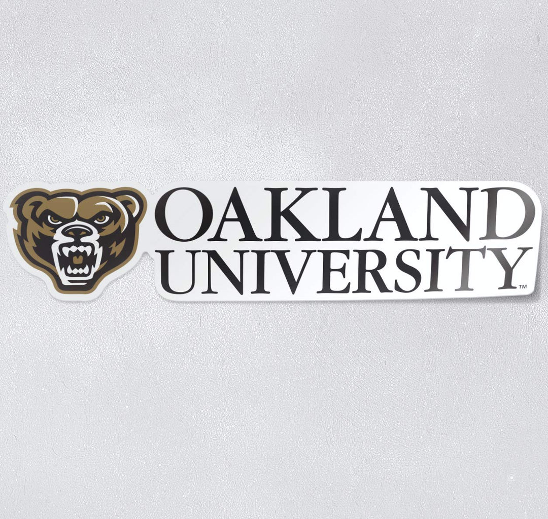 Oakland University Wordmark Logo Car Decal - Nudge Printing