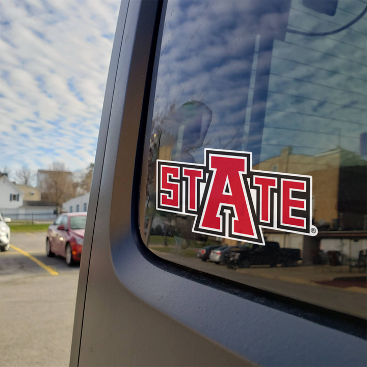 Arkansas State "STATE" Sticker for Back of Car