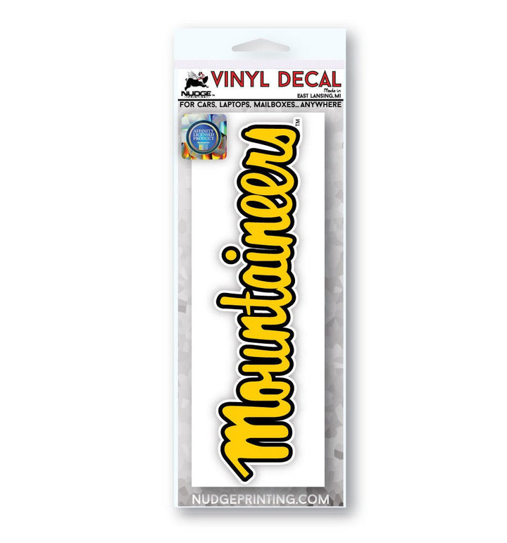 Appalachian State University Script Mountaineers Wordmark Car Decal Bu ...