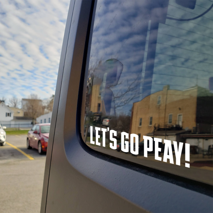 Austin Peay University "Let's Go Peay" Premium Decal for Back of Car