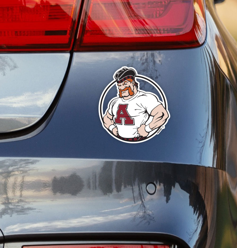 Alma College Scotty Decal on Back of Car