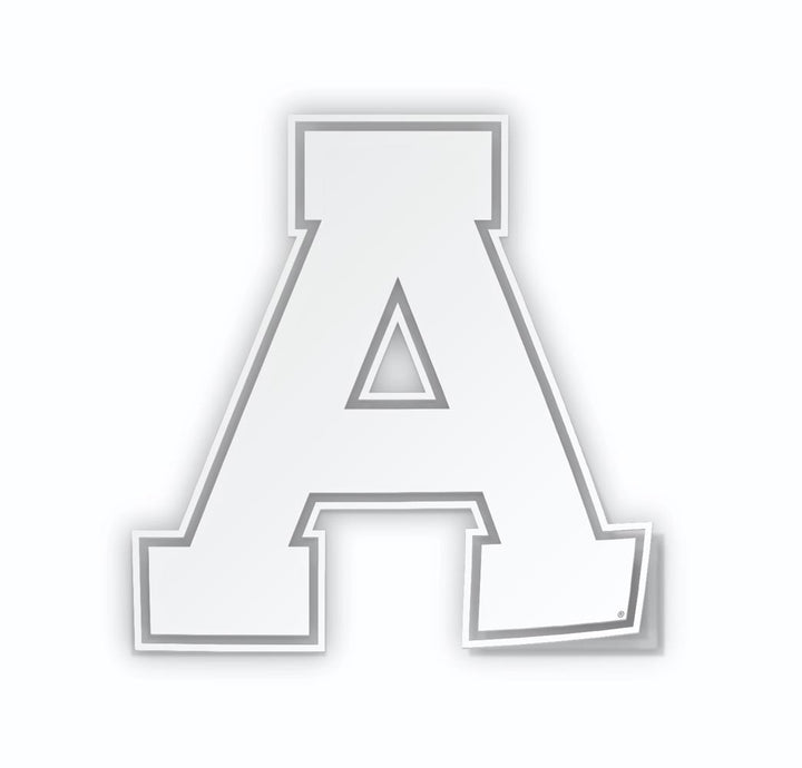 Alma College White Block A Car Decal - Nudge Printing