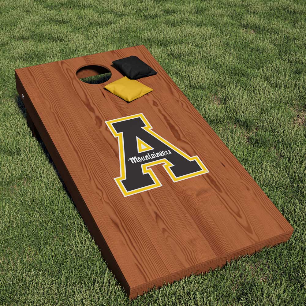 Appalachian State University Mountaineers Block A Primary Logo Cornhole Decal