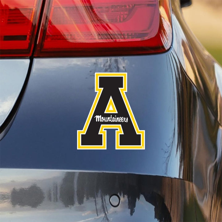 App State A Car Decal on Vehicle