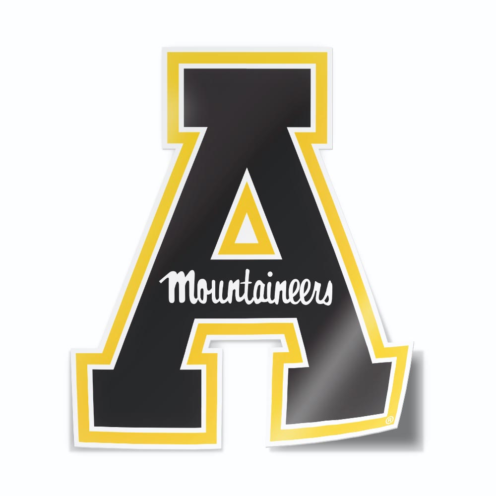 Appalachian State University Mountaineers Block A Primary Logo Cornhole Decal