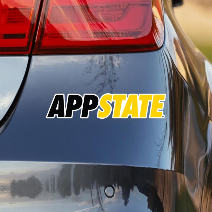 App State Block Car Decal on Back of Car