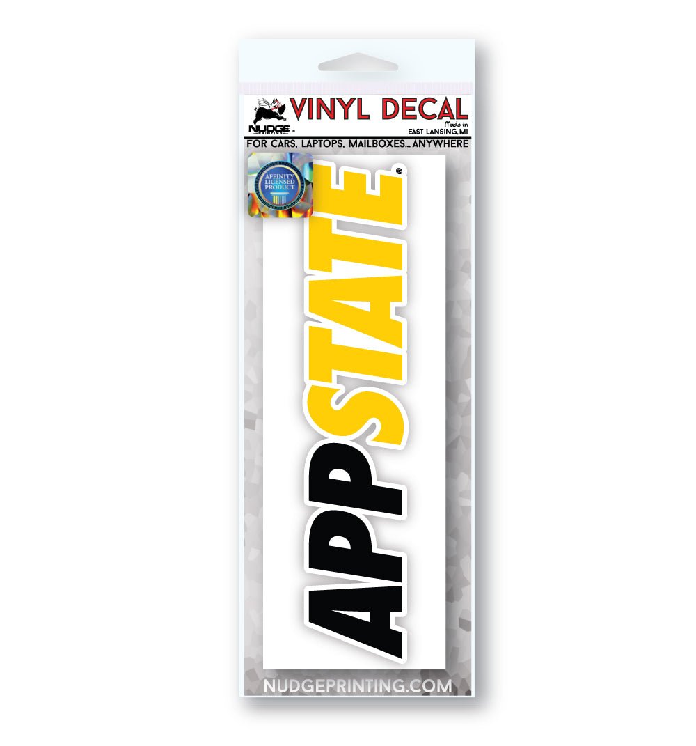 App State University Black and Gold Block Logo Sticker