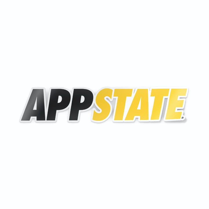 Appalachian State University Mountaineers Block APPSTATE Wordmark Logo Cornhole Decal