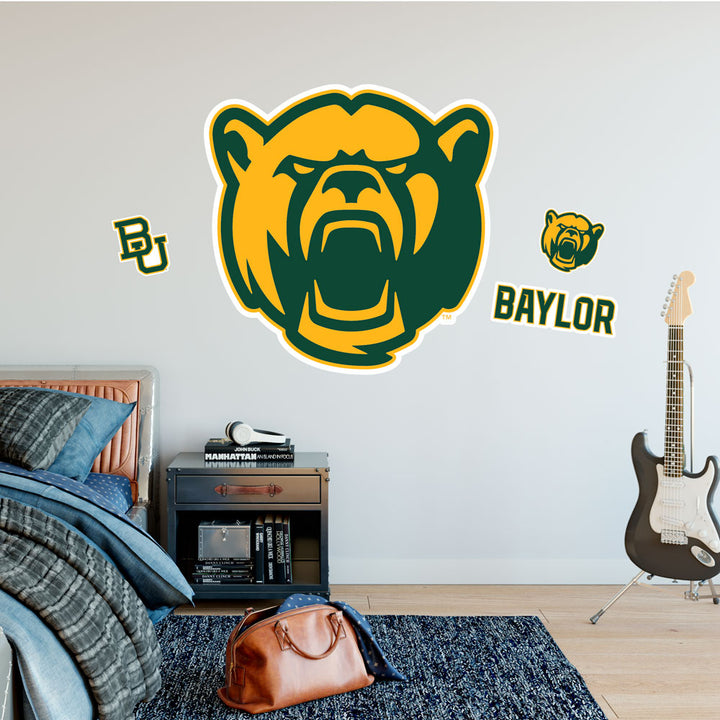 Baylor University Bear Head Wall Decal