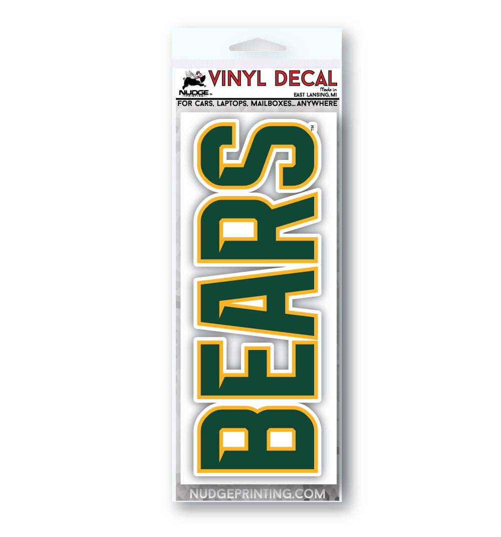 Green and Gold Baylor Bears Script Logo Decal