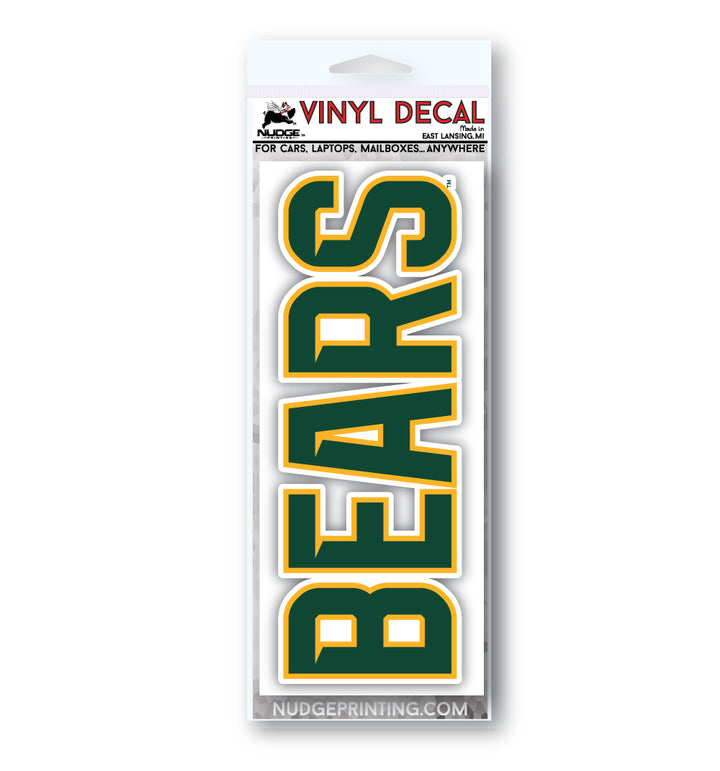 Green and Gold Baylor Bears Script Logo Decal