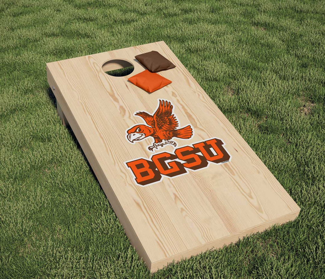 Bowling Green State University Vintage Falcon Logo Cornhole Decal - Nudge Printing