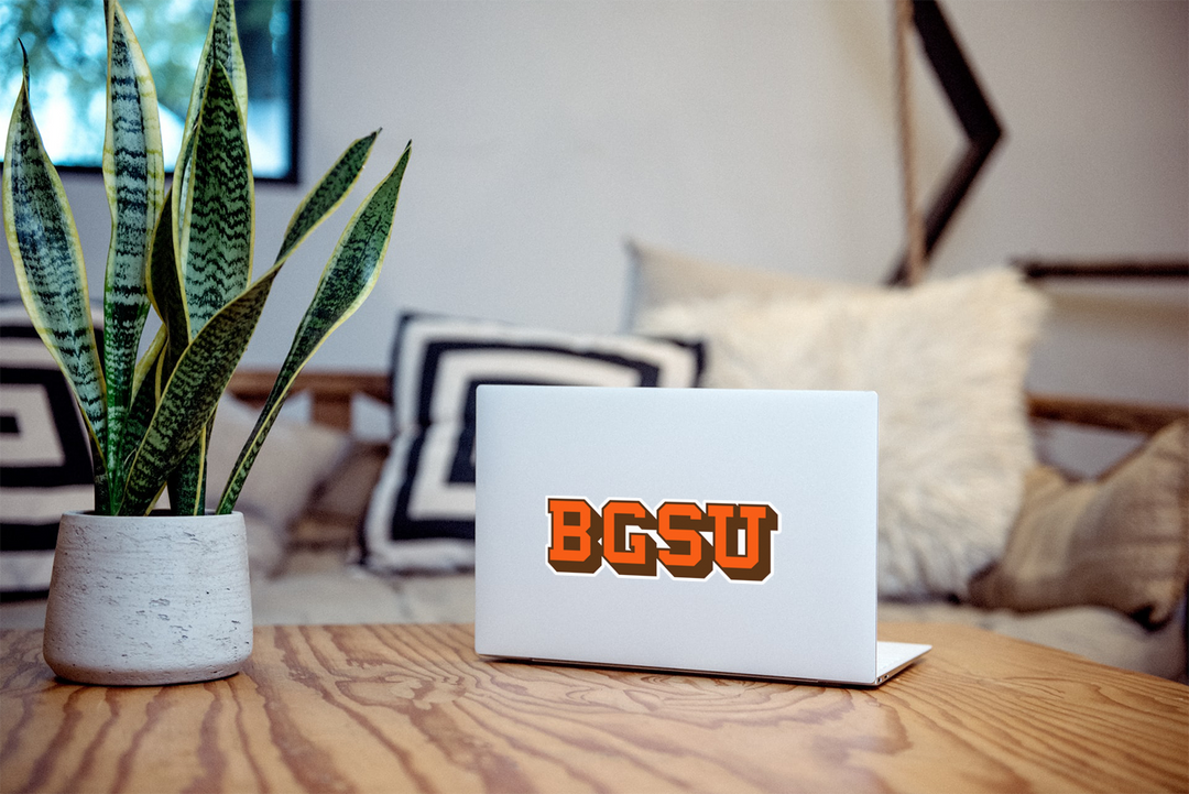 Bowling Green State University "BGSU" Decal on Computer Easy to Apply