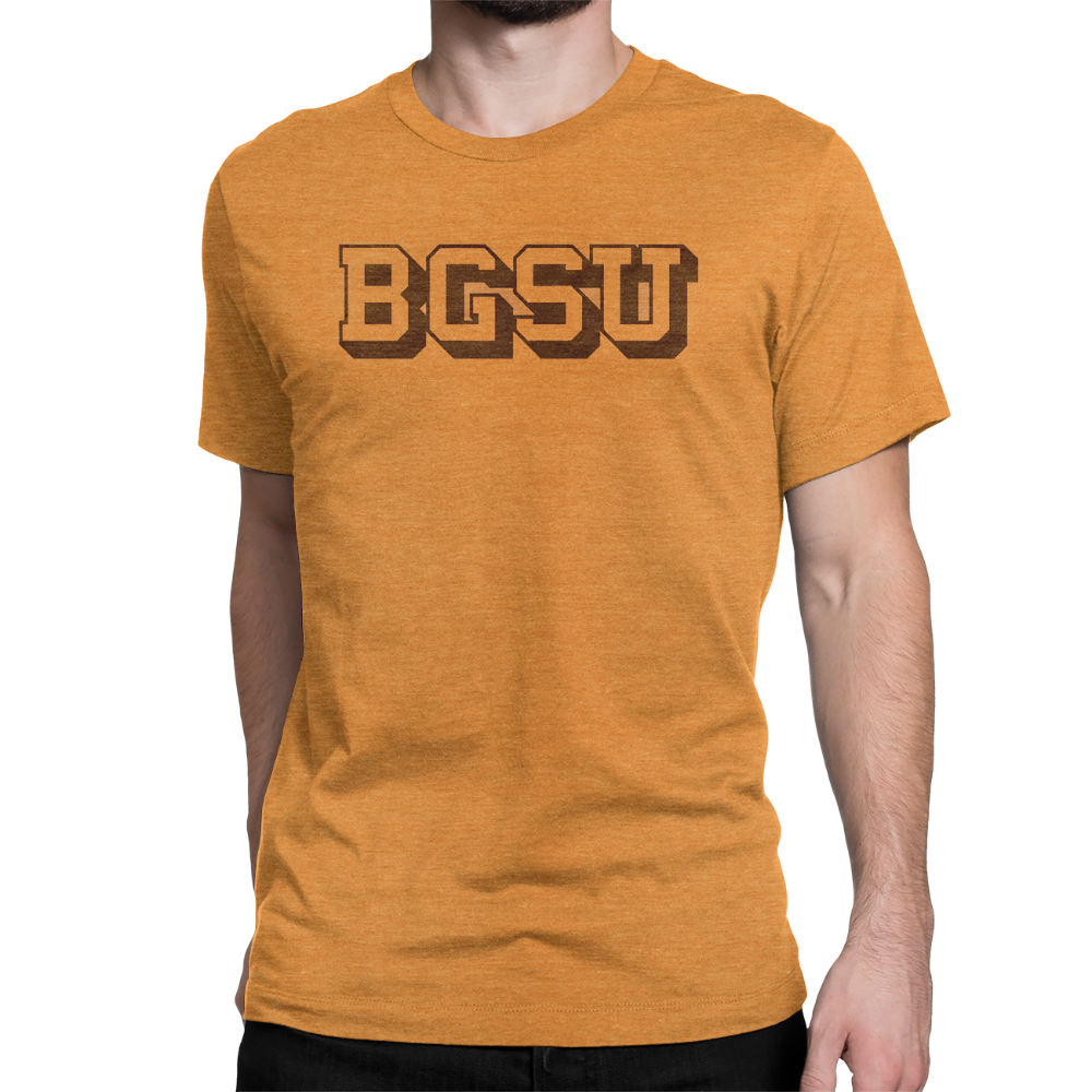 Bowling Green State University Block "BGSU" on Orange Shirt