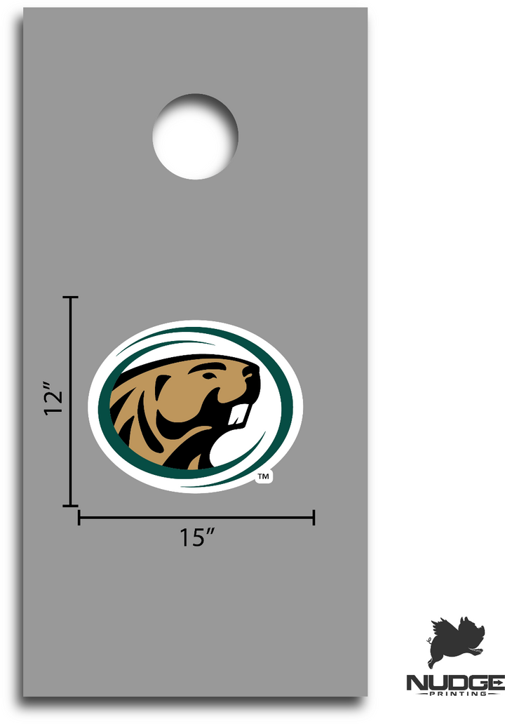 Bemidji State University Bucky the Beaver Jumbo Corn Hole Decal