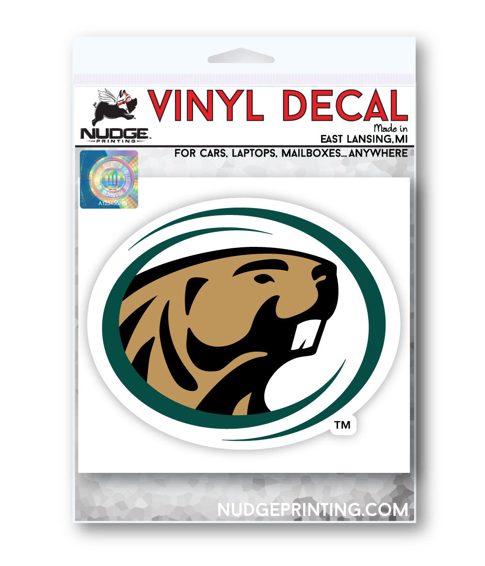 Bemidji State University Bucky the Beaver Decal for Car or Computer