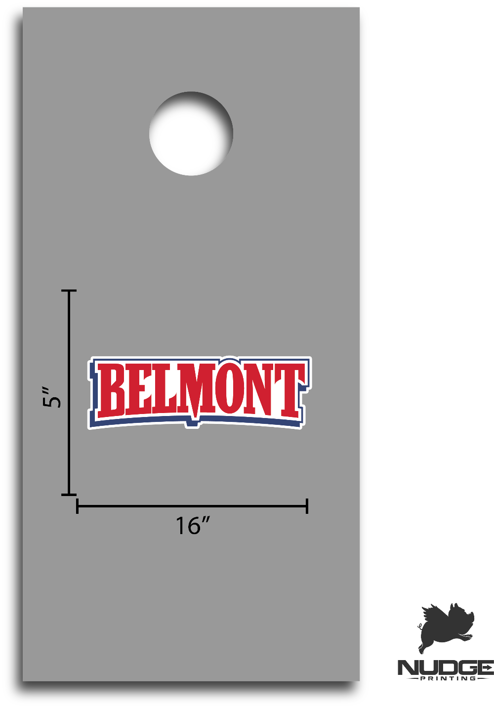 Belmont University Bears "BELMONT" Wordmark Corn Hole Decal
