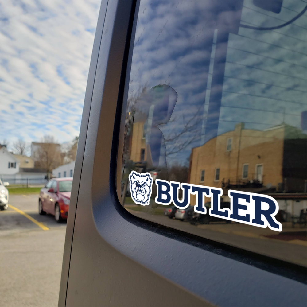 Butler University "Butler" Wordmark and Bulldog Combo Logo Decal