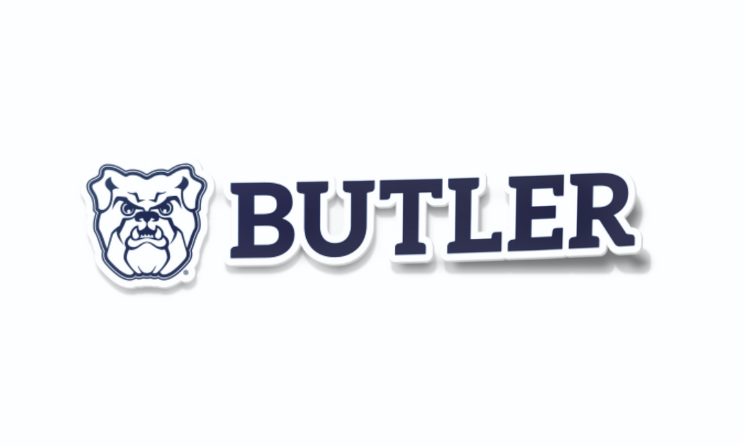 Butler University Bulldogs Combo Wordmark Car Decal Bumper Sticker
