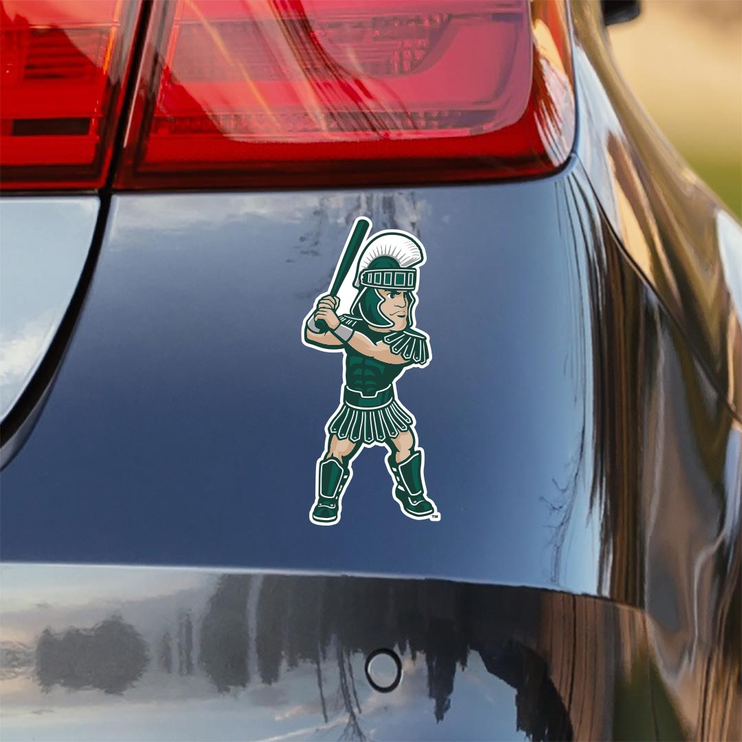 MICHIGAN STATE University Sparty Sticker Car Decal Baseball Logo by Nudge Printing