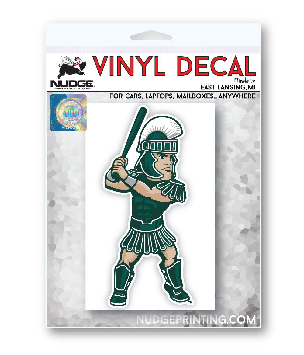 Packaged Michigan State Baseball Sparty Decal from Nudge Printing