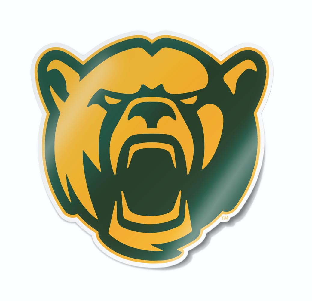 Baylor University Bear Head Logo Car Decal - Nudge Printing