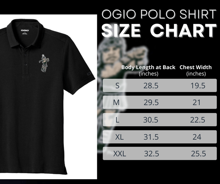 Michigan State University Spartans Golfing Sparty OGIO Unisex Polo - Black