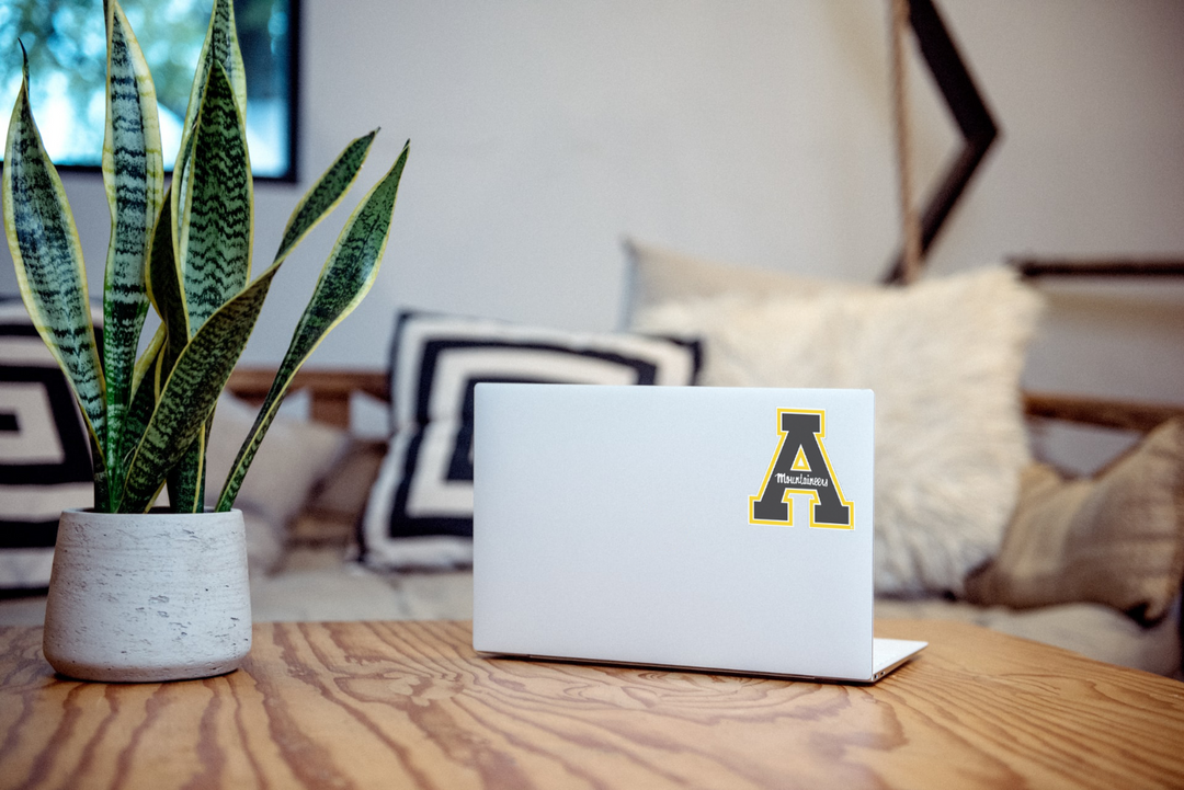 Appalachian State "A" Block Logo Decal for Car, Computer, Water Bottle, Etc.