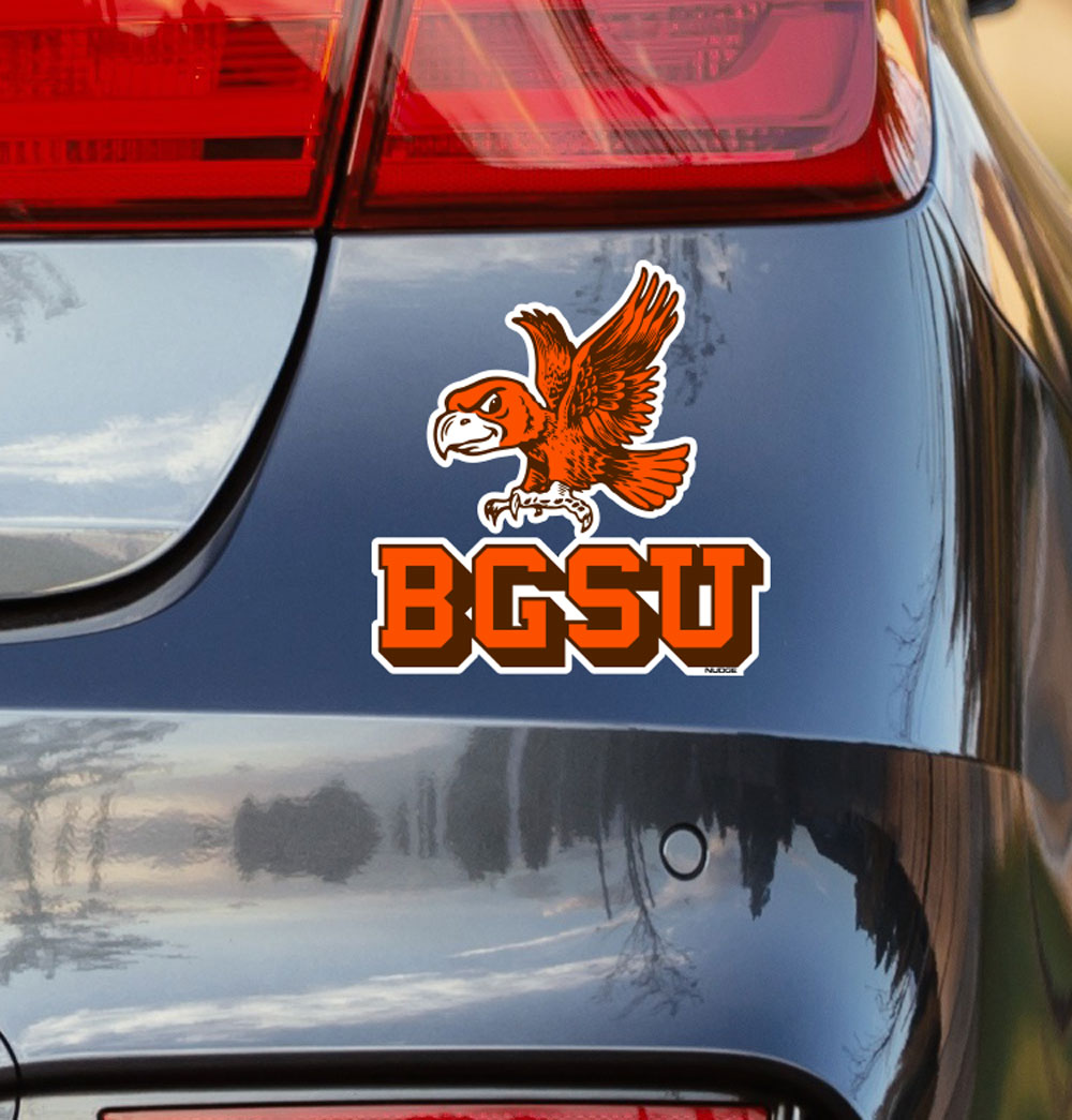 "BGSU" with Falcon Combo Logo Bowling Green State University Decal