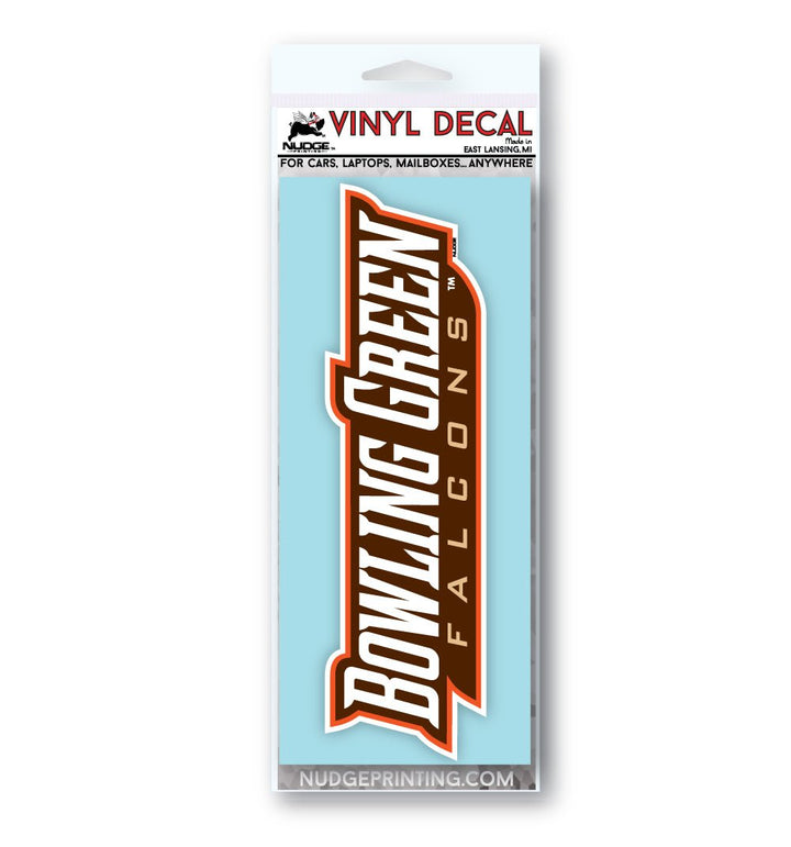 BGSU Falcons Script Font on Heavy Duty Decal for Car or Computer