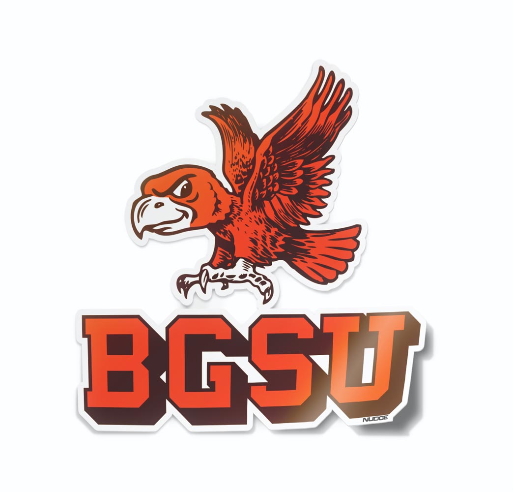 Bowling Green State Falcons Vintage Logo Car Decal Bumper Sticker - Nudge Printing