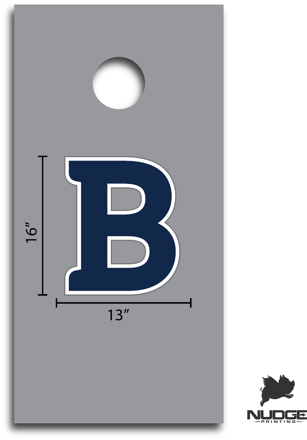 Butler University Blue and White Block "B" Jumbo Cornhole Decal