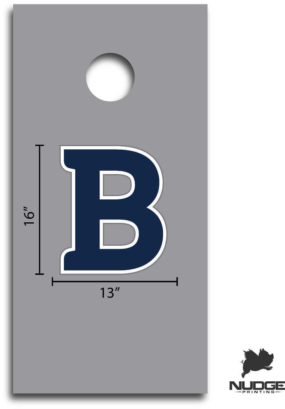 Butler University Blue and White Block "B" Jumbo Cornhole Decal