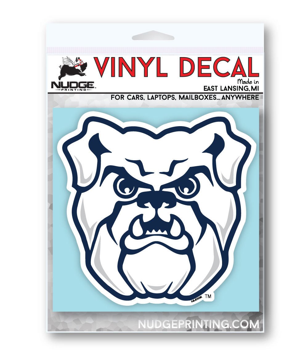 Butler University Bulldog Head Car Decal - Nudge Printing