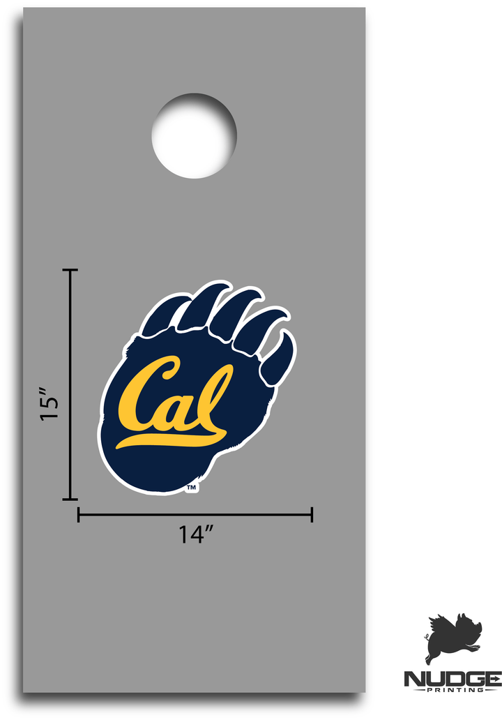 University of California Berkeley Paw and Cal Logo Cornhole Decal