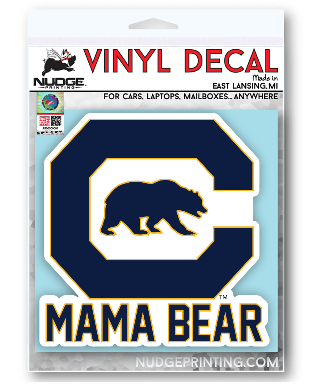 California Berkeley Mama Bear or Papa Bear Logo Car Decal Bumper Sticker