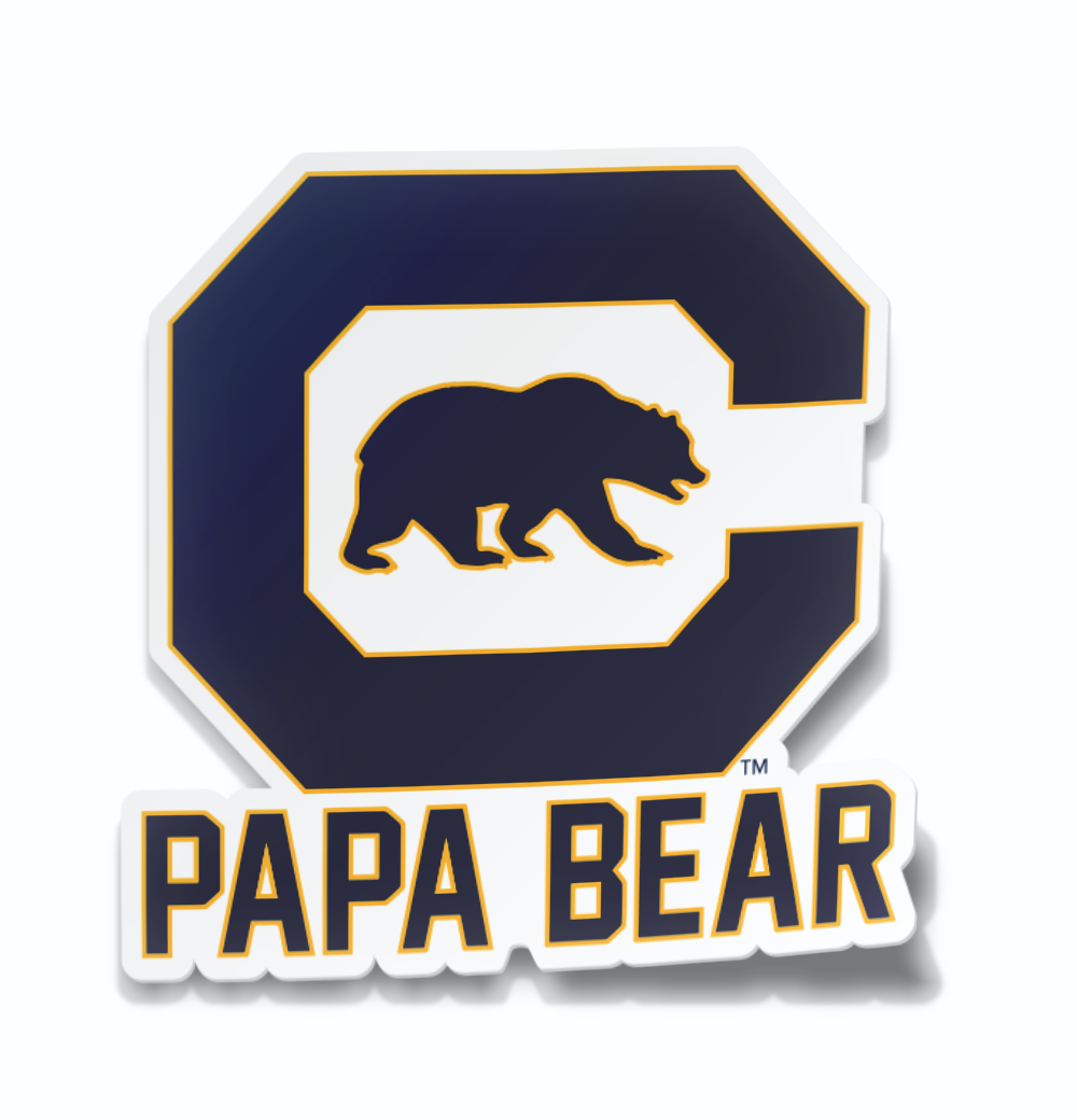 California Berkeley Mama Bear or Papa Bear Logo Car Decal Bumper Sticker